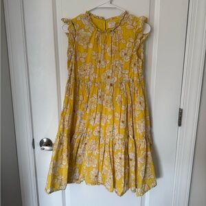 J Crew Girls Yellow Floral Dress